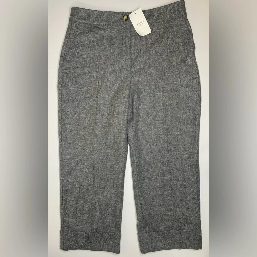 New Sézane Damon Wool Trousers New With Tags Sz 16 - Picture 3 of 9